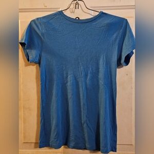 Ativa Blue Crew Neck Tee with Subtle Logo
